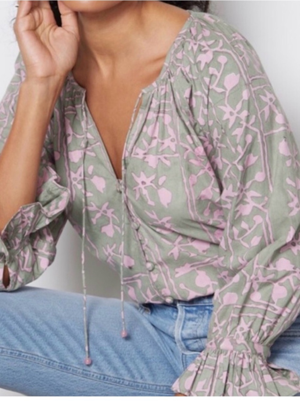 Cleobella Whitley Split-Neck Blouse